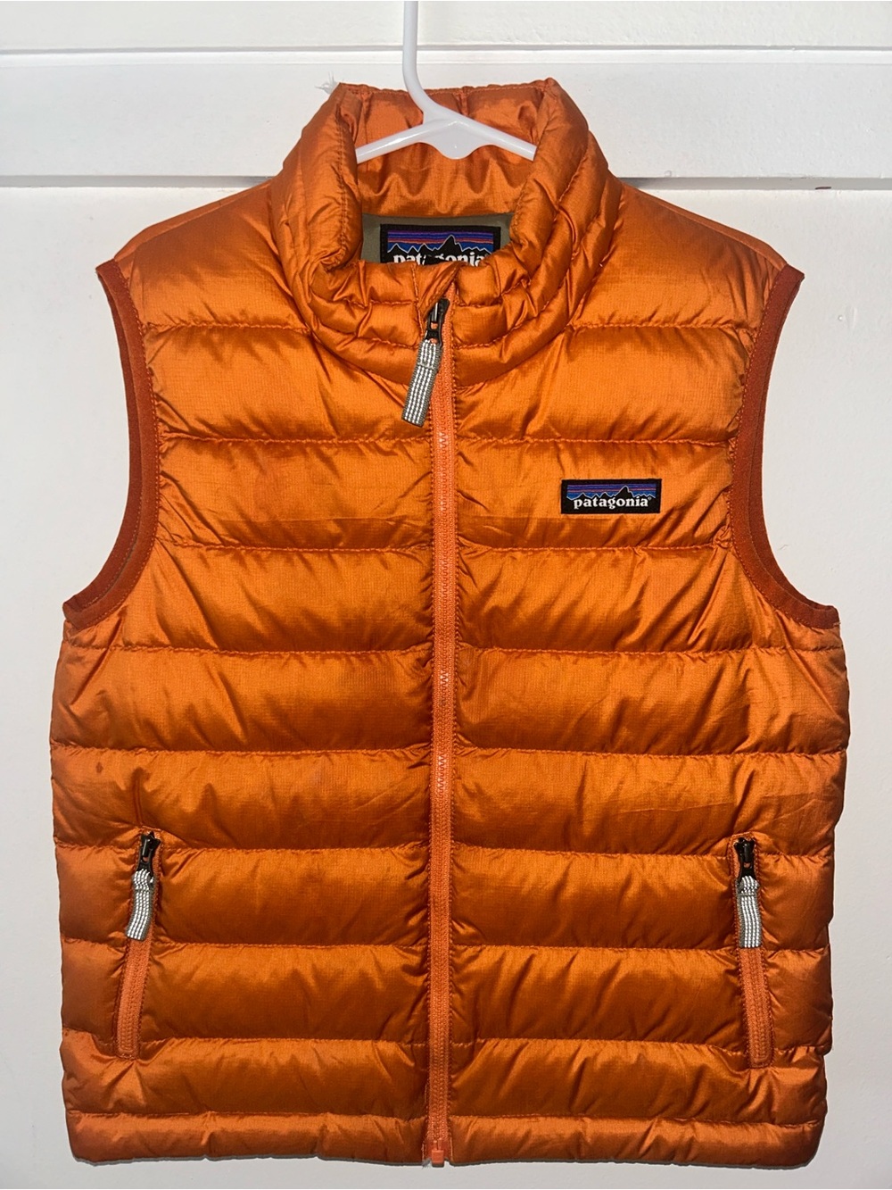 Patagonia Kids Orange Quilted Down Vest